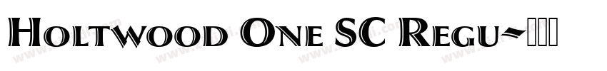 Holtwood One SC Regu字体转换